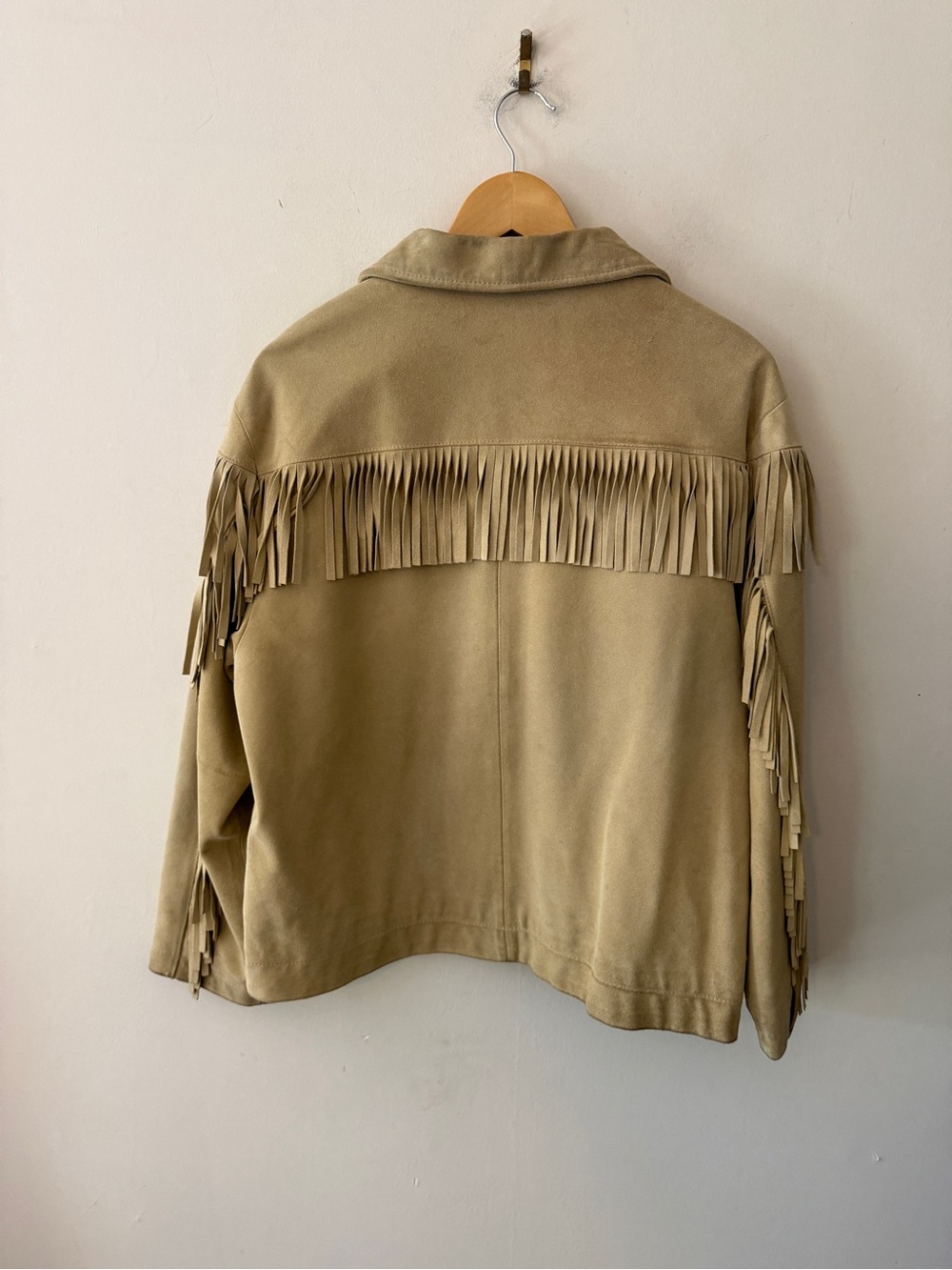 Vintage GAP Suede Fringe Jacket - Tan - Picture 3 of 8